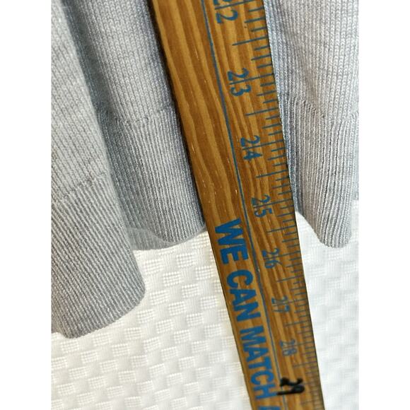 Esperanza Gray Embroidered Floral XL Sweater Cardigan Secretary Retro - Picture 10 of 10